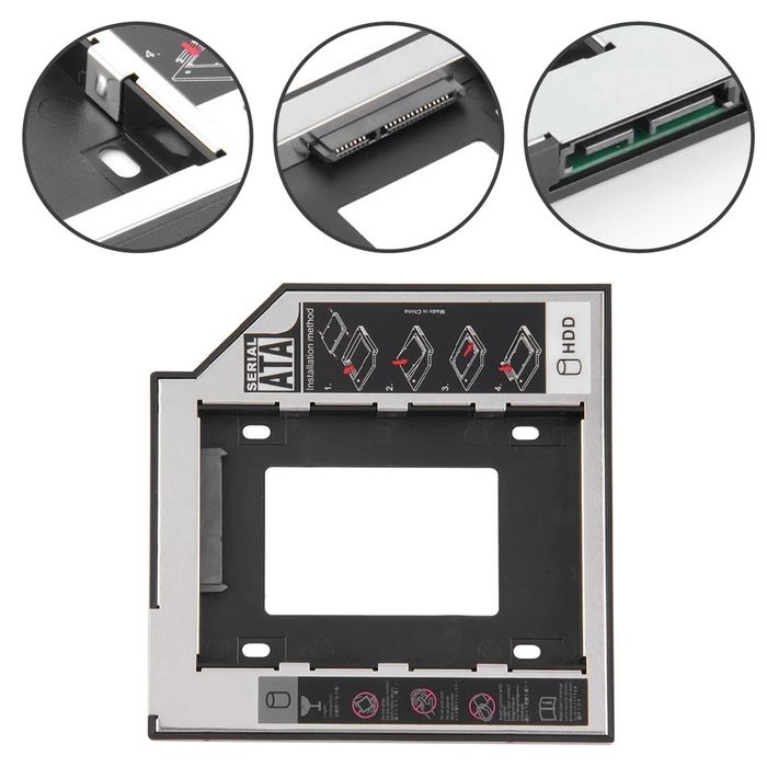 Adaptor rack HDD SSD laptop 12,7mm