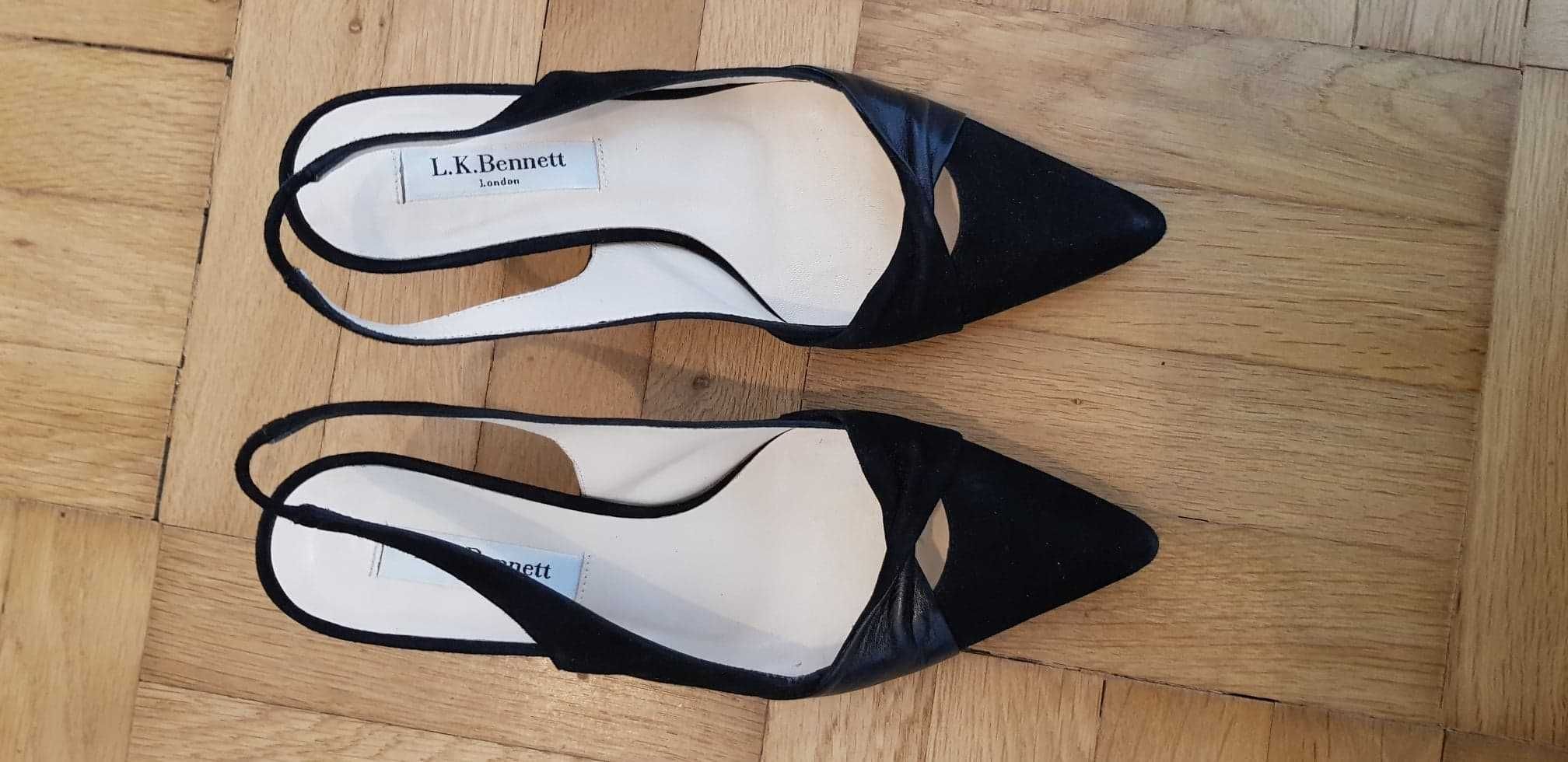 Pantofi din piele integral cu toc kitten LK Bennett London, negru 36