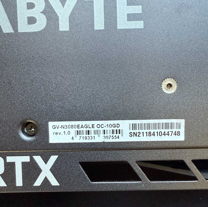 ТОП състояние Видео карта GPU GIGABYTE RTX 3080 EAGLE OC 10G GDDR6X
