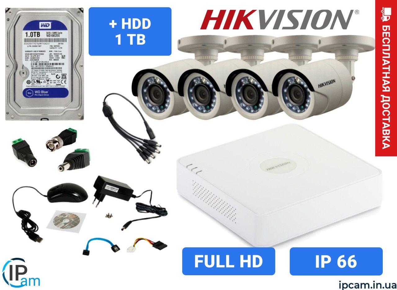 Камера видео наблюдения Hikvision 2 MP