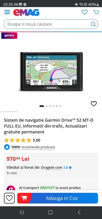 Sistem de navigatie Garmin Drive™ 52 MT-D FULL EU
