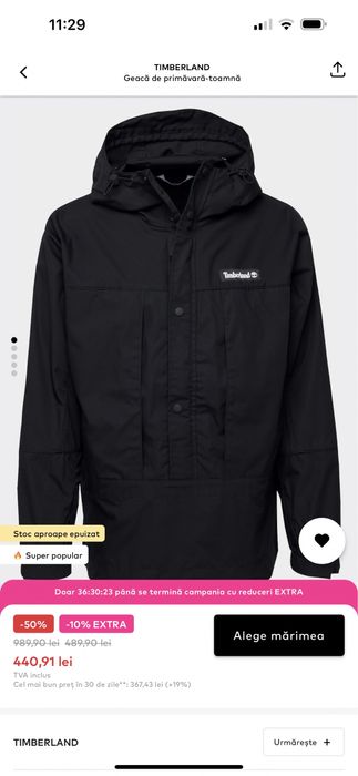 Jacheta Timberland hanorak (marimea S/M) impermeabila