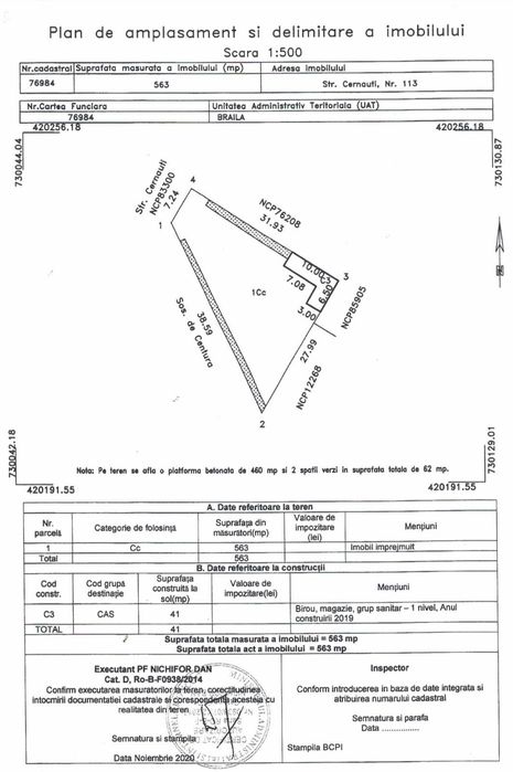 De vânzare teren +birouri