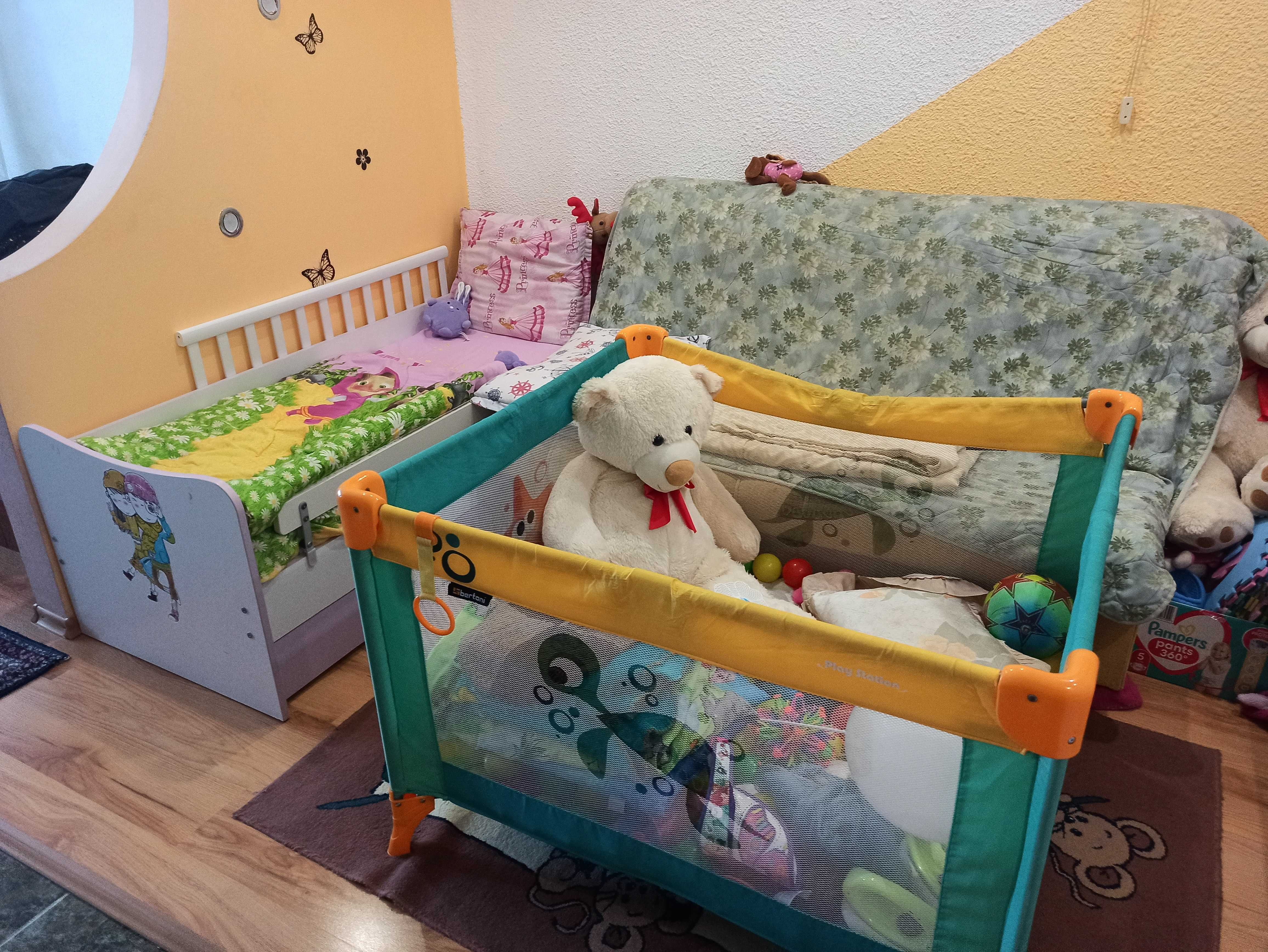 детски легла с кошара за игра