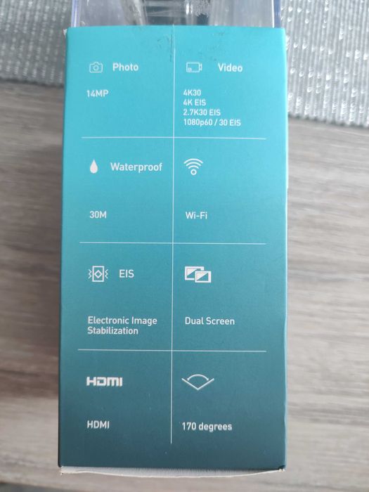 Camera Video Sport Eken H6S+ 4k+ 14MP UHD, baterie suplimentara + 16GB