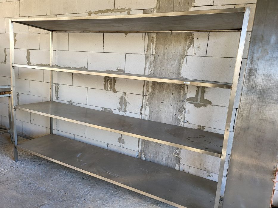 Vand raft din inox pentru bucatarie / camera frigorifica