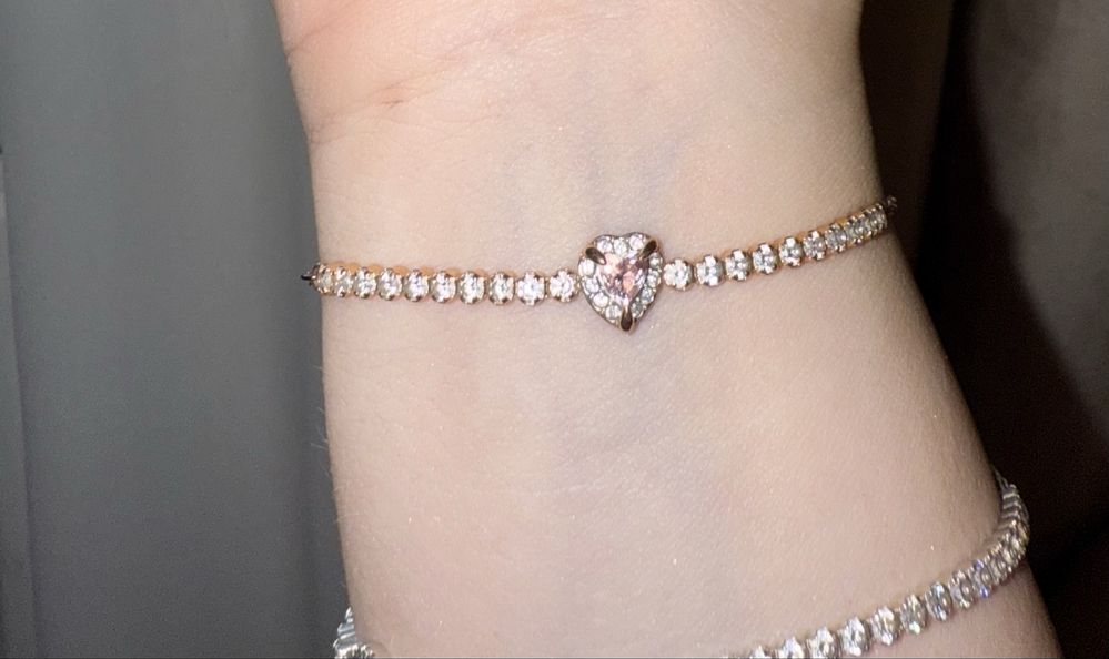 Bratara Swarovski rose-gold