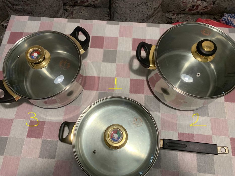 Тиган и 2 бр тенджери всички на испанската фирма FAGOR