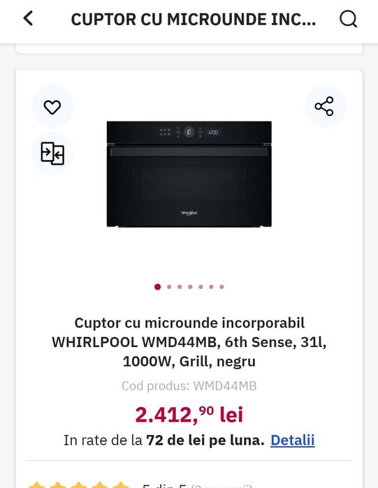 Microunde Incorporabil Whirlpool