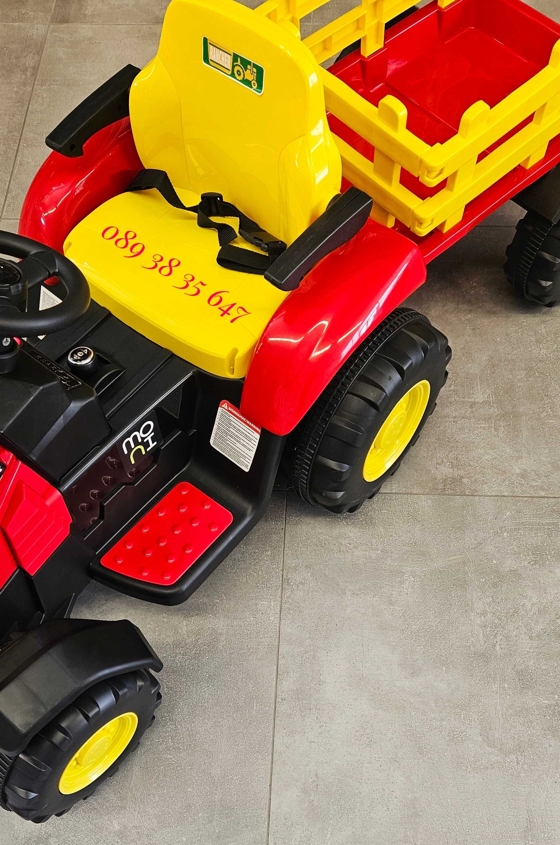 НОВО!Акумулаторен трактор с ремарке Rancher с 12V,дистанционно,USB