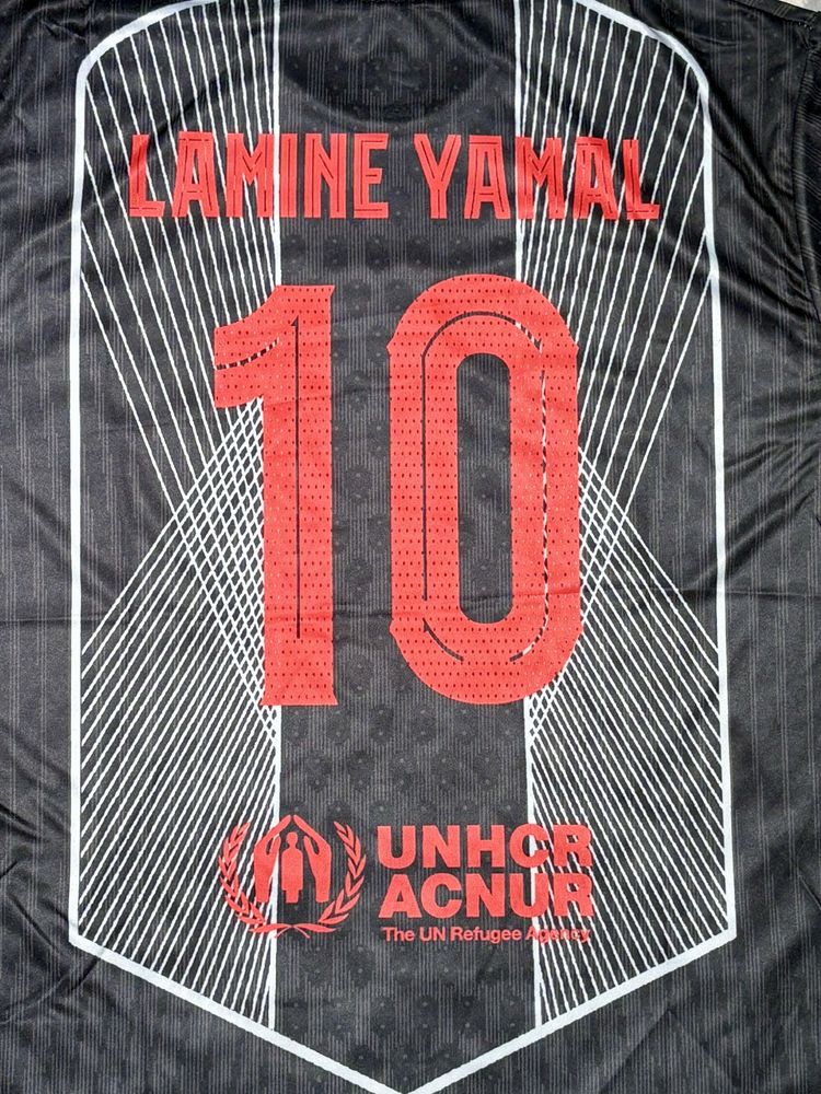 Tricou fotbal Barcelona - Lamine Yamal (black)