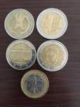 Lot monede 2 euro si 1 euro