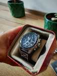 Ceas Fossil cronograf, curea piele, cutie, stare excelenta
