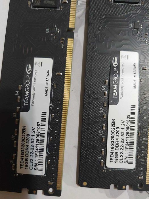 32GB DDR4 3200Mhz, CL22 - Teamgroup, Kingston  RAM памет