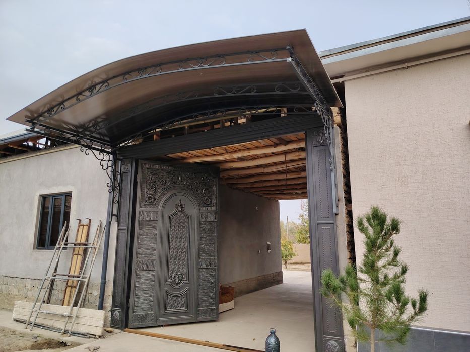 Темир дарвозалар лексан навес решотка ва акфа ешик ва ромлар келиштия