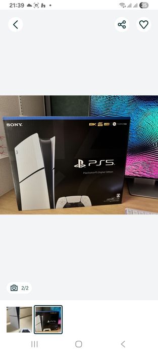 PS5 slim ideal o'yinlari bor original djoystik karobka dakumenti bor.