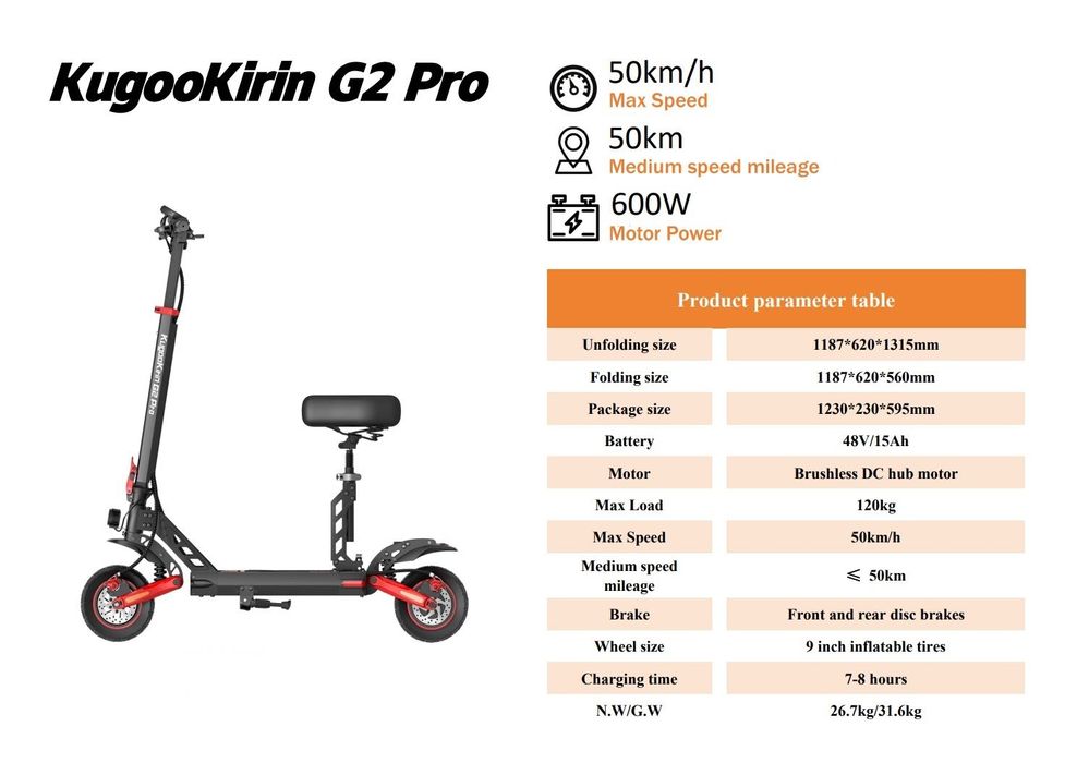 Електрическа тротинетка KuKirin G2 Pro