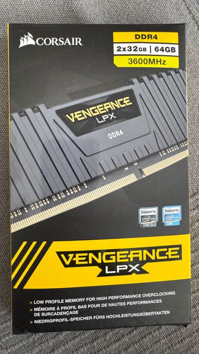 Memorie RAM Corsair Vengeance LPX Black, DDR4, 64GB(2x32) 3600MHz