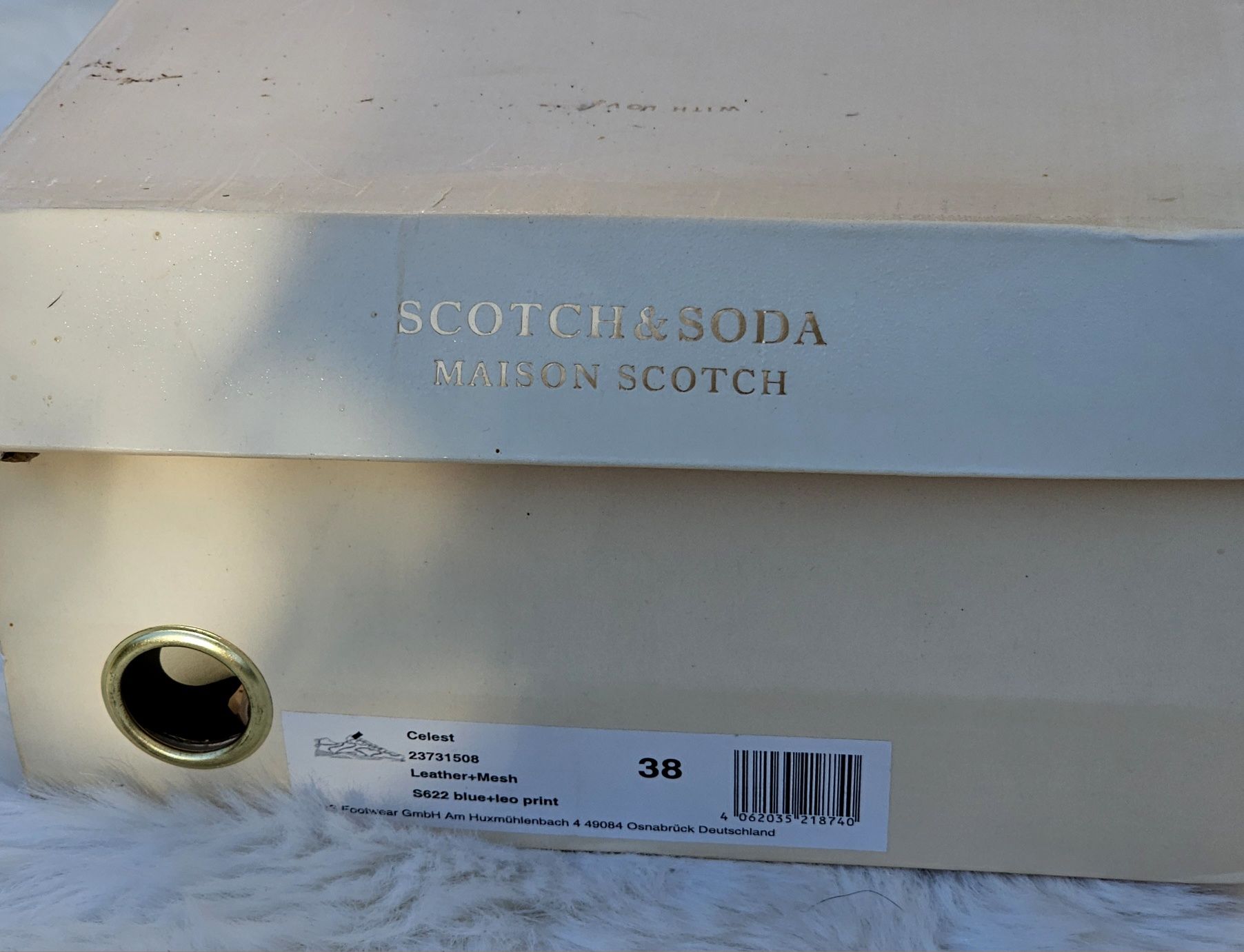 Scotch & Soda оригинални дамски сникърси с естествен косъм от пони 38
