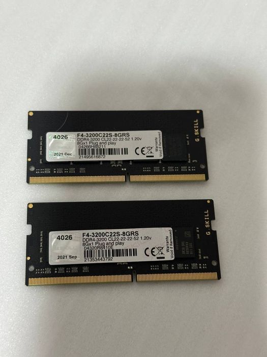 Gskill ripjaws DDR4 8gb 3200mhz sodimm