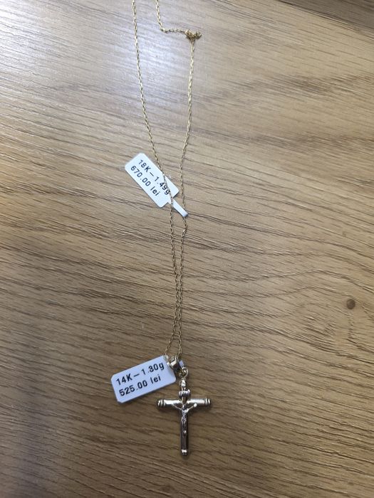 Lanț aur 18k 1,49 Gr curce 14k 1,30 gr