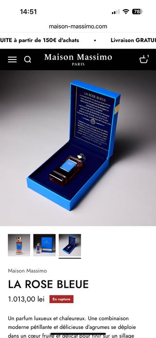 Parfum La Rose Bleue- Maison Massimo 100 ml