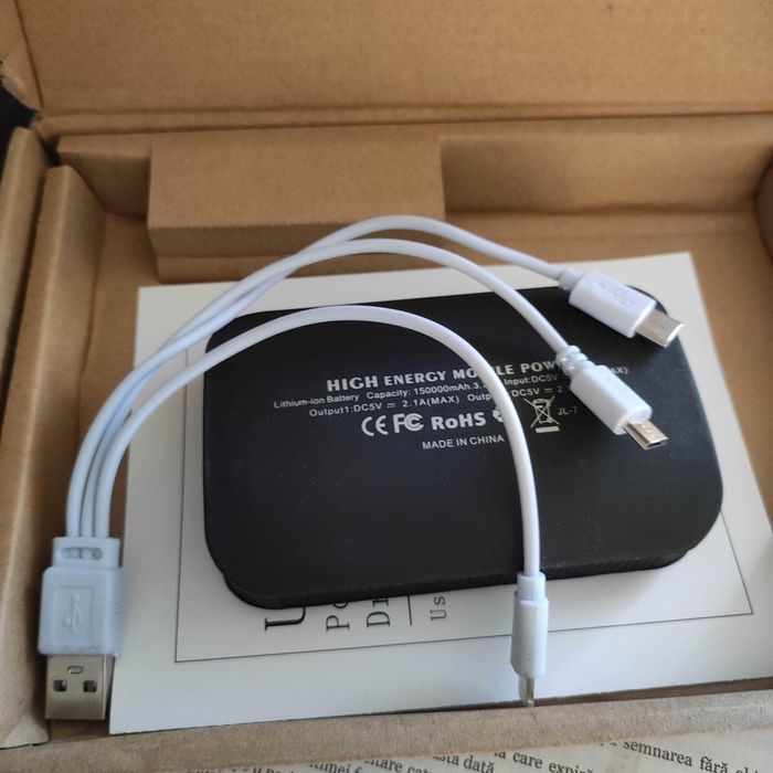 Power bank 150000mah baterie externa cu lanterna