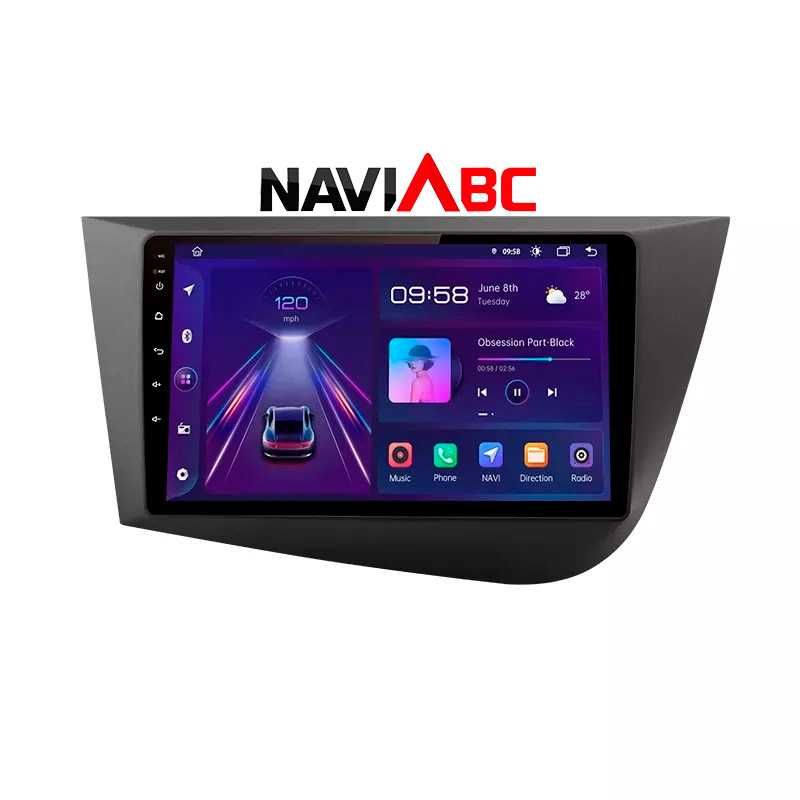 Navigatie Seat Leon / Altea 2005 - 2013 Android 12 - 1/2/4/8 GB Ram