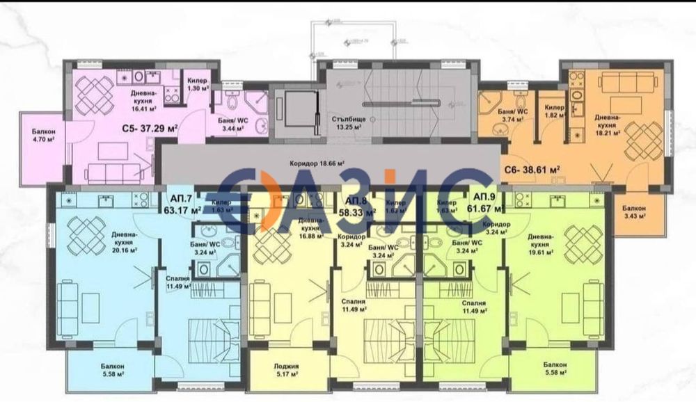 Продава се Едностаен апартамент в к.к. Слънчев бряг - 37 кв.м за 1676 €/кв.м - Снимка #11