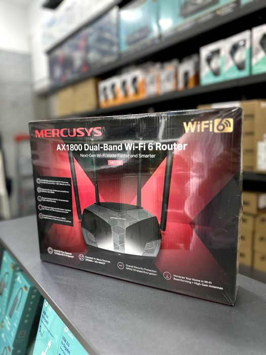 Гигабитный Wi-Fi 6 роутер Mercusys MR70X, 4 антенны