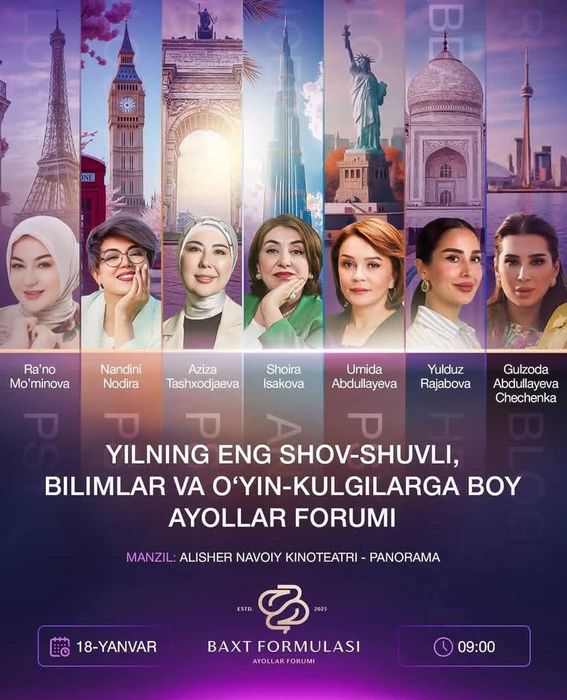 Baxt formulasi forumiga bilet, yaxshi joyladan olishga ulgurib qoling!