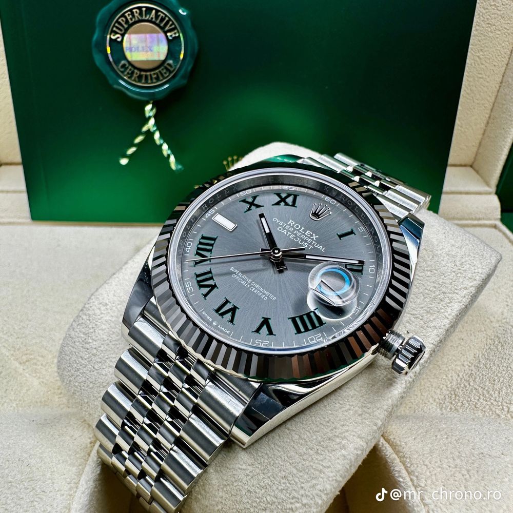 rolex datejust 41  18k white gold jubilee wimbledon 2023