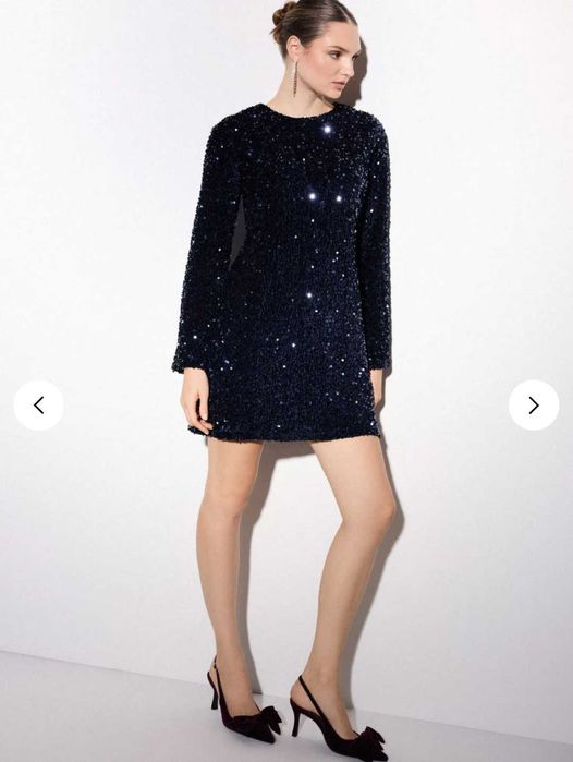 Нова празнична рокля Mohito тъмно син цвят