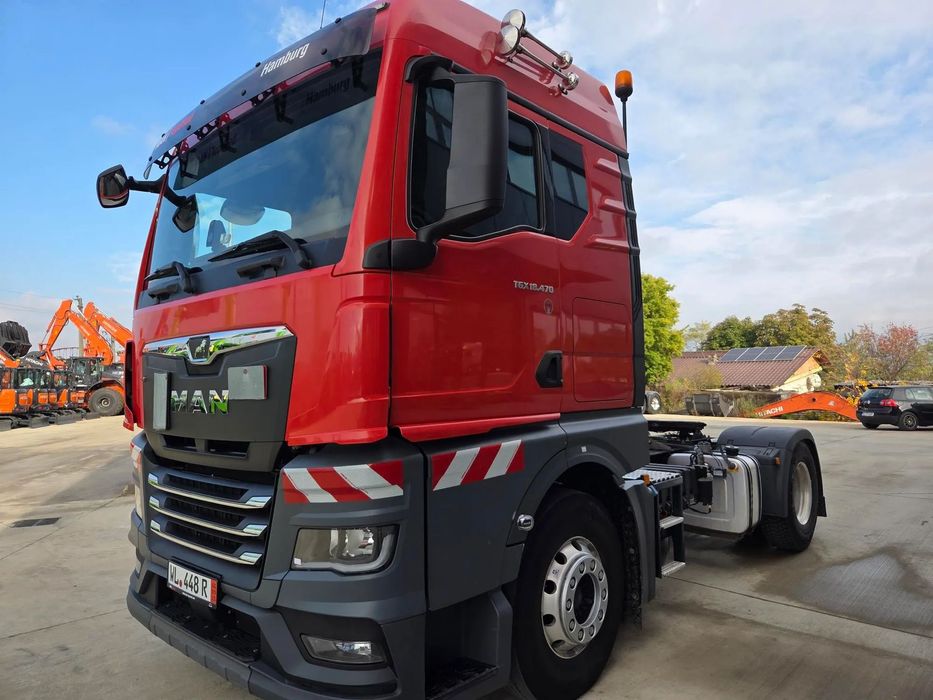 MAN TGX 18.470 4x2, 2021, 294.671km, kit basculare, cabina XLX lata, Cutie AUTOMATA+INTARDER 6 trepte, Jante Aluminiu, Frigider, Rez motorina 600l Al, parasolar, 2 girofaruri, posibilitate leasing 4 ani, rulat in GERMANIA,Stare FOARTE BUNA,47.900 EUR+Tva