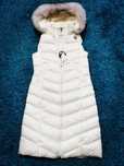 Vestă Moncler originală cu puf și blană, mărime M