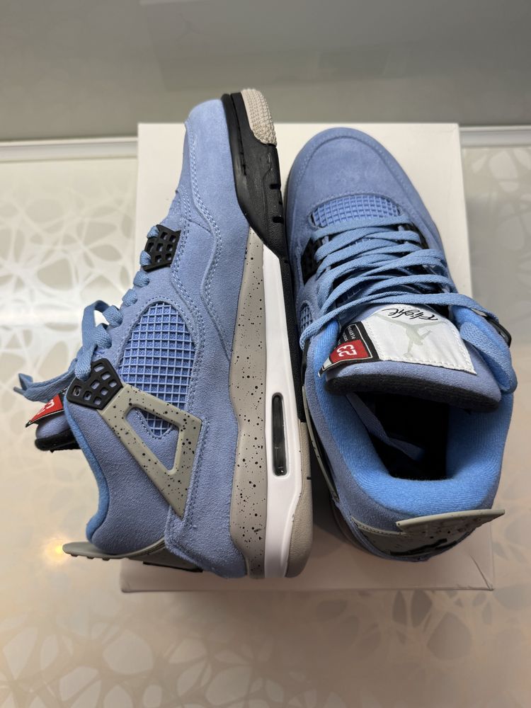 Jordan 4 UNC University Blue 43 Номер Кецове + Кутия