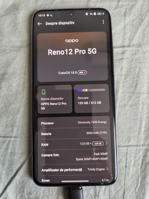 Oppo reno 12 Pro 12/512 GB Nebula Silver