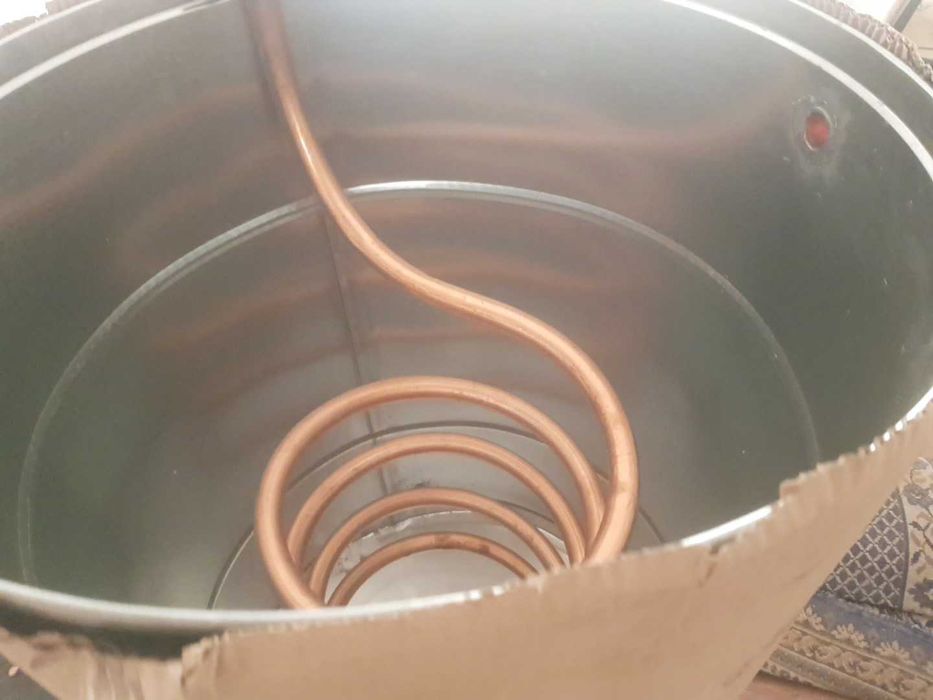 Vand cazan rachiu 80l nou cu racitor 320l pe gaz si lemne