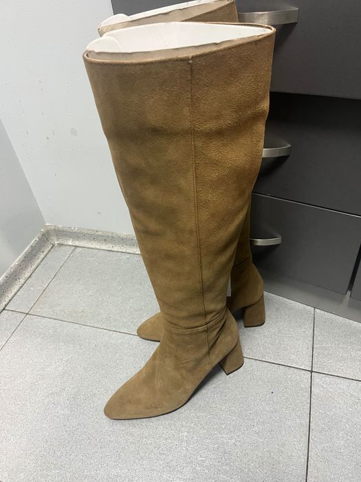 Ботуши Зара Естествен велур