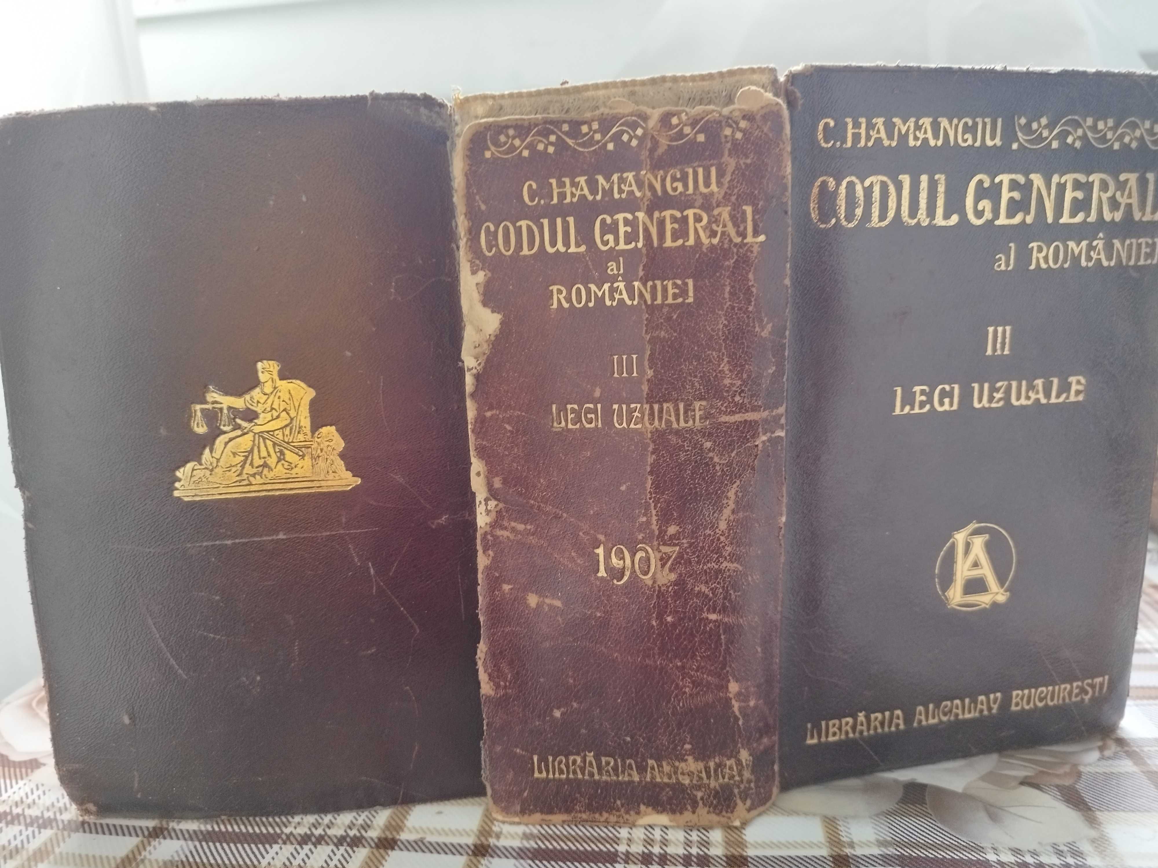 Carti rare. Codul General al Romaniei, Hamangiu, 6 volume 1907-1913