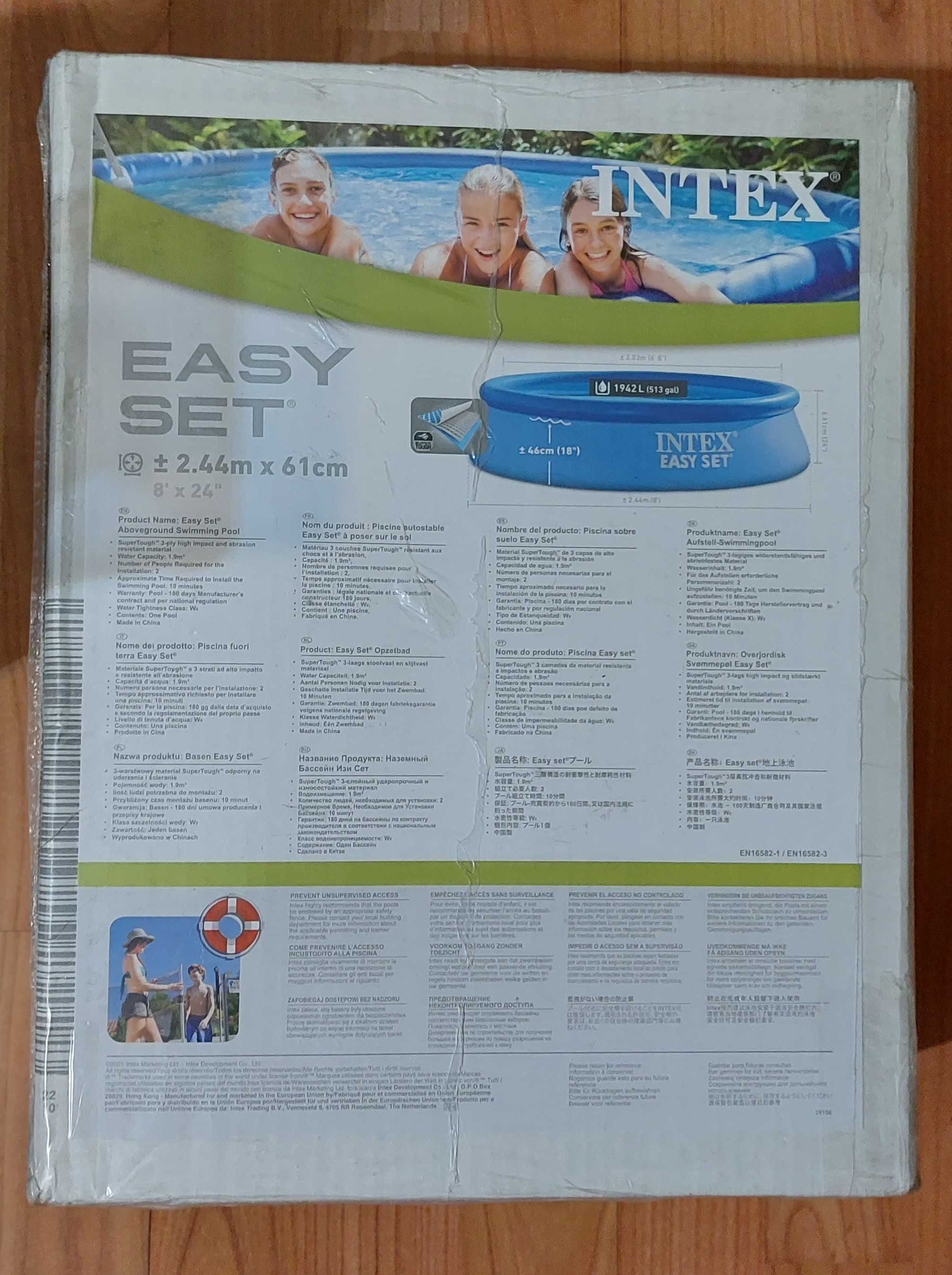 Sigilat Piscina gonflabila 28106NP Intex Easy Set 28106NP, 244 x 61 cm