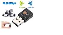 USB Wifi адаптер 600Mbps Wi fi адаптер 5.8ghz антена USB Ethernet PC W