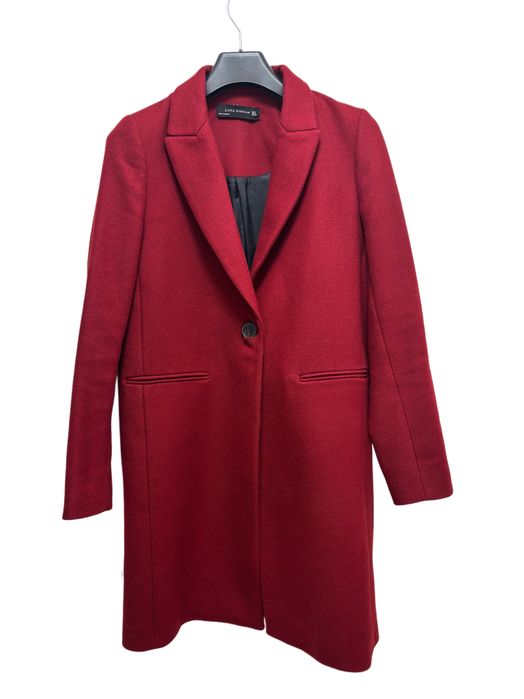 Palton Zara din 75% lână - burgundy - S/36