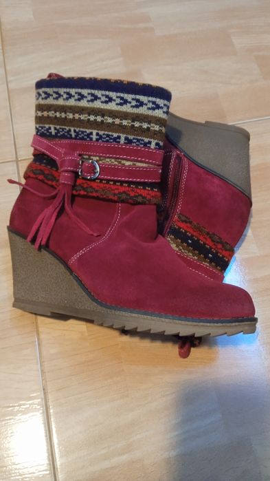 Cizme/ghete iarna de dama Tamaris din piele, made in Germania