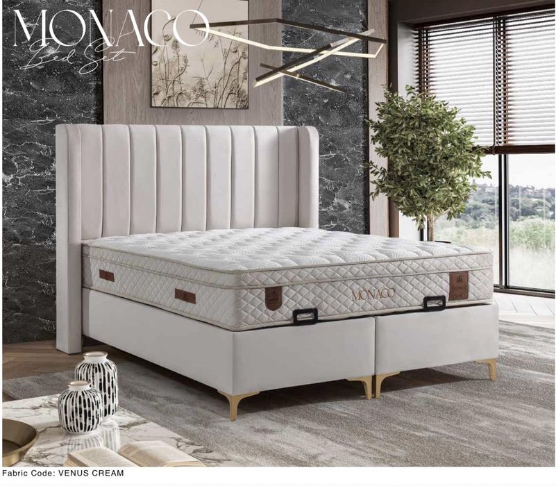 Тапицирана спалня Monaco Bed - Venus Cream