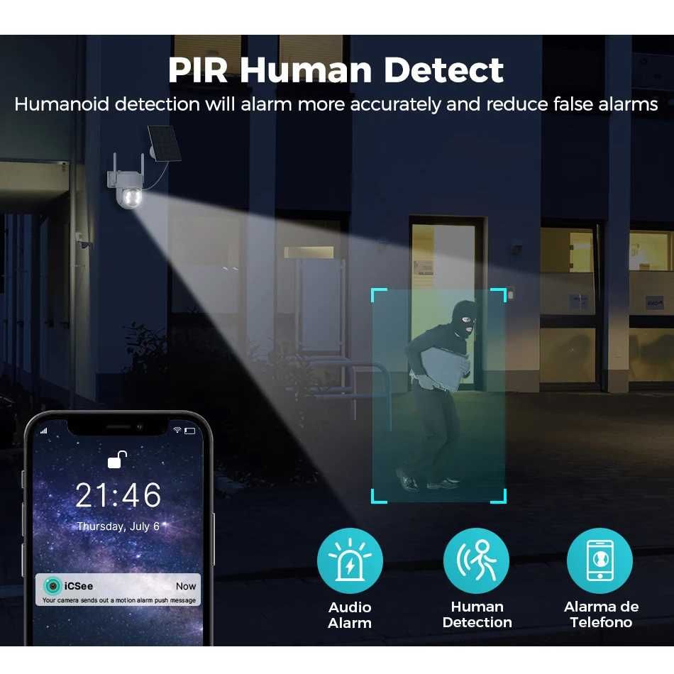 Соларна камера STELS SL30, IP Wi-Fi, 4MP, PTZ, нощно виждане