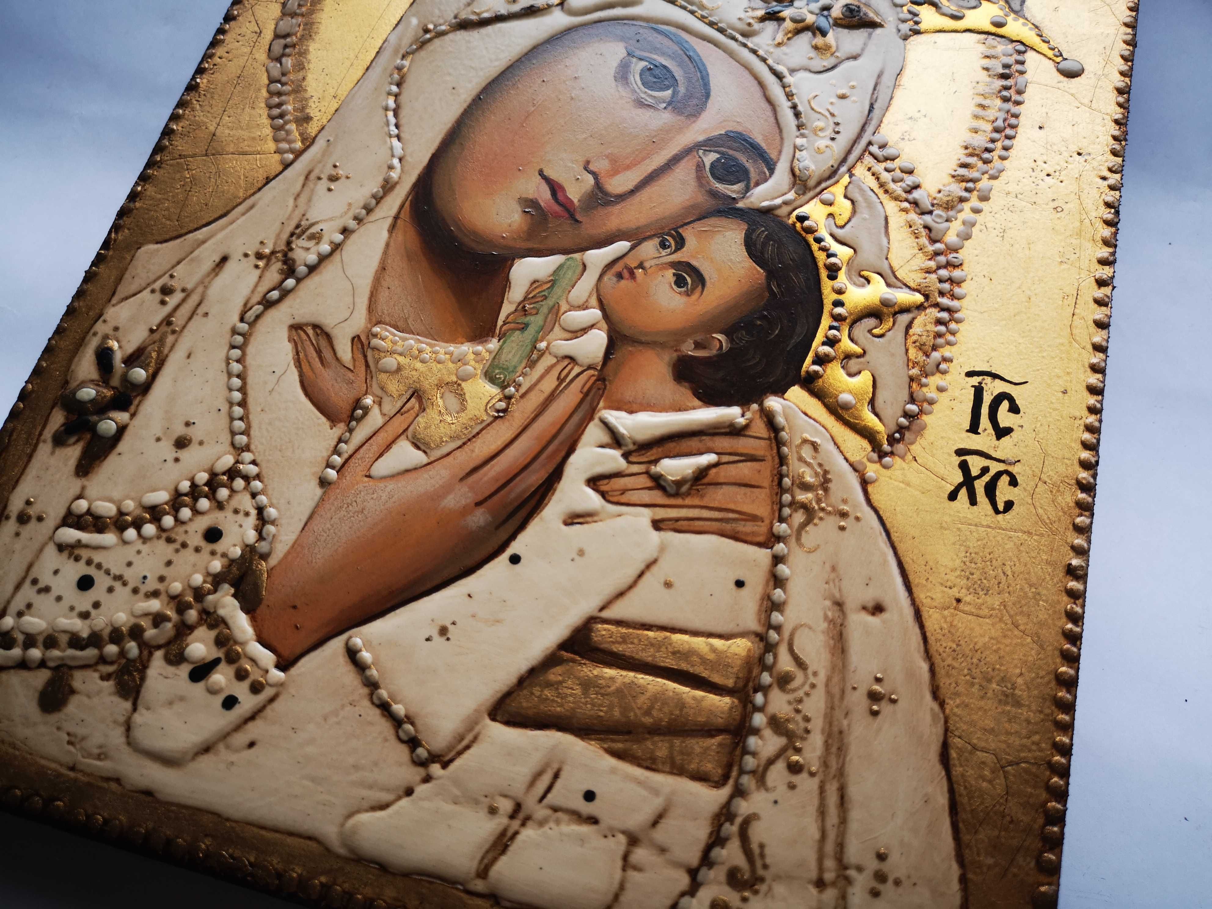 Руска Икона на Богородица - Умиление Втора Половина на 20 Век