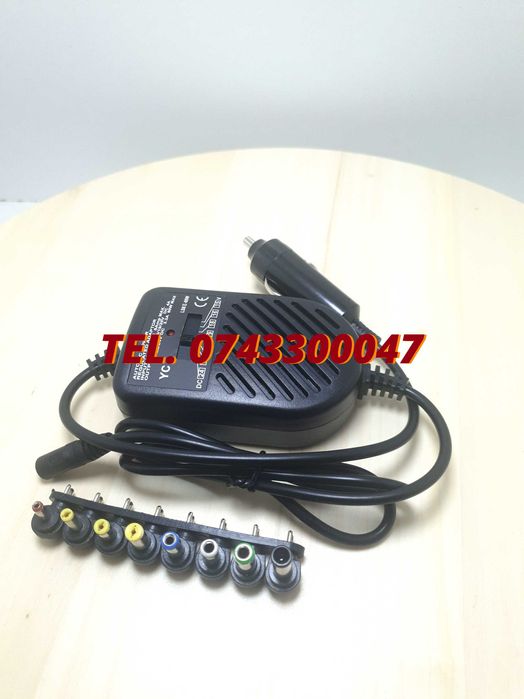 Incarcator Auto Universal Pentru Laptop80w Alimentare 12vcu 8 Cone