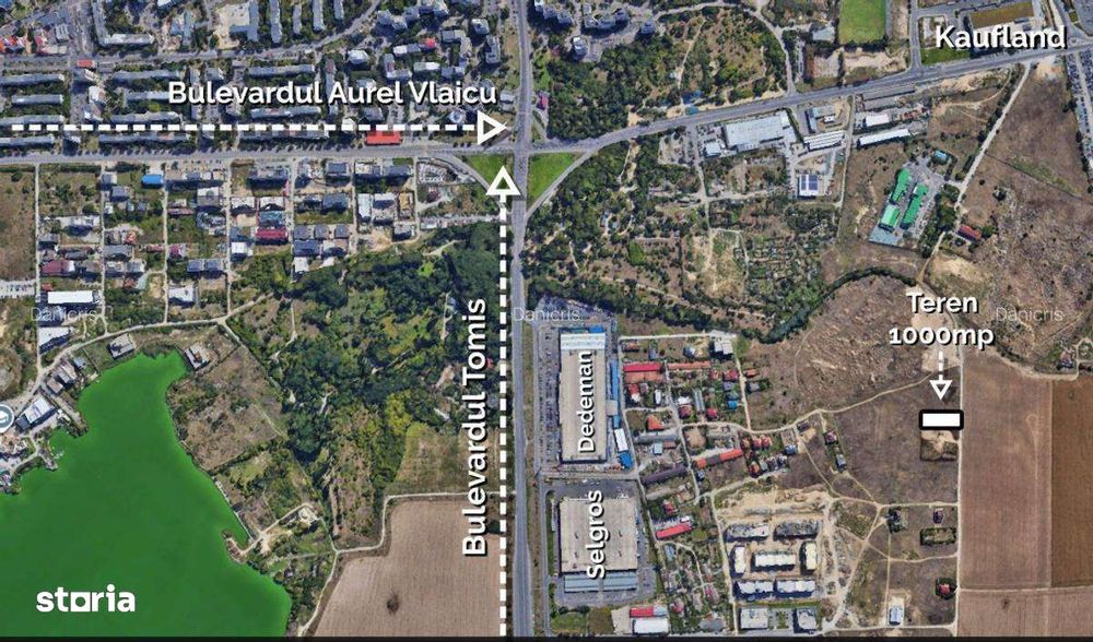 Teren intravilan 1.000 mp | Zona Dedeman | Comision 0%