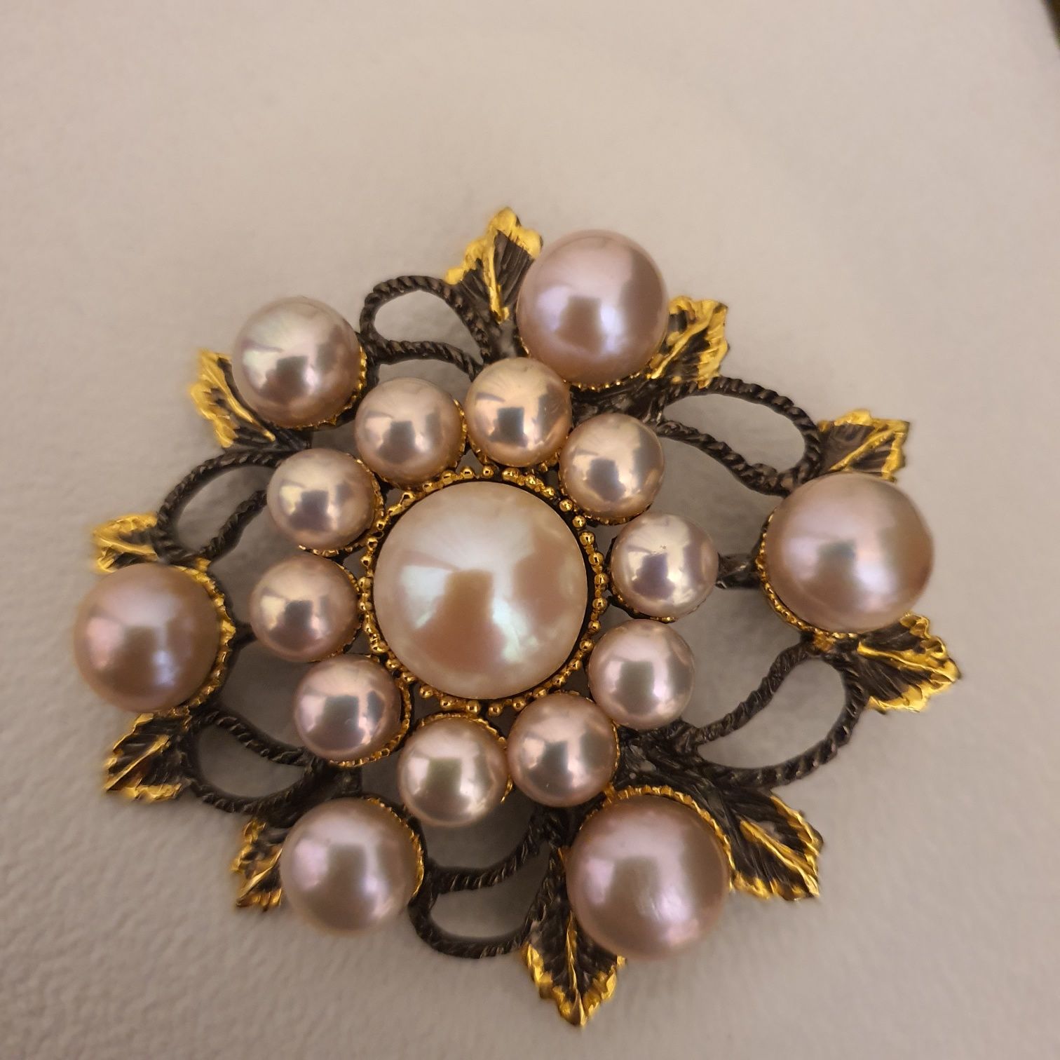 impozanta brosa pandantiv argint 925 cu perle naturale